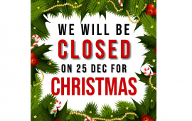 closed christmas sign