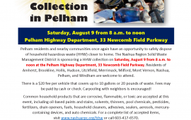 Pelham Hazardous Waste Collection poster