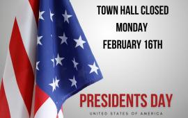 Closed Presidents day