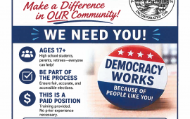 Election Workers Needed flyer