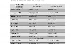 2025 Conservations Committee Deadlines