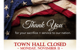 closed veterans day sign
