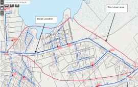 water shutdown map