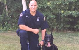 Officer Dan Donahue with K9 Ice