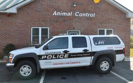 Animal Control Truck infront of Animal Control Building on Constitution Drive