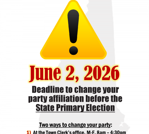 Supervisors of the Checklist Change Notice