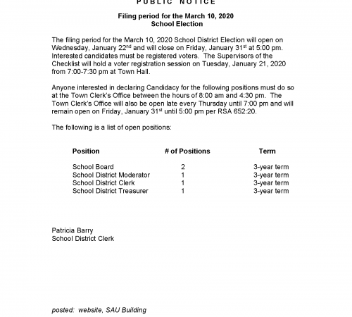 Town Filing
