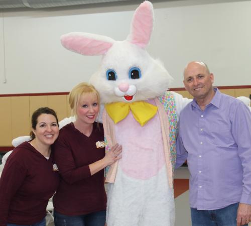 Recreation staff & easter bunny