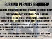 Burning Permits are required.