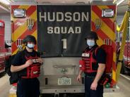 Two firefighters with their EMS Warm Zone Equipment on