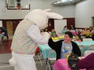 Boy with easter bunny