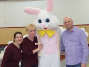 recreation staff with bunny