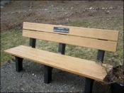 Benson Park bench donated in memory of a loved one