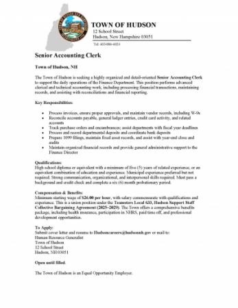 sr accounting clerk