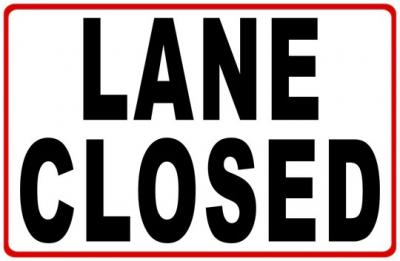 lane closed