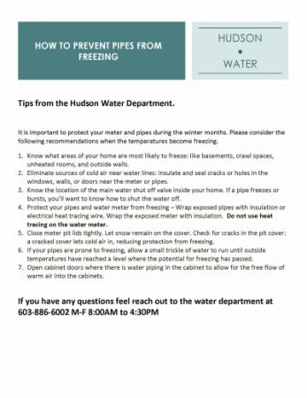 how to prevent frozen pipes