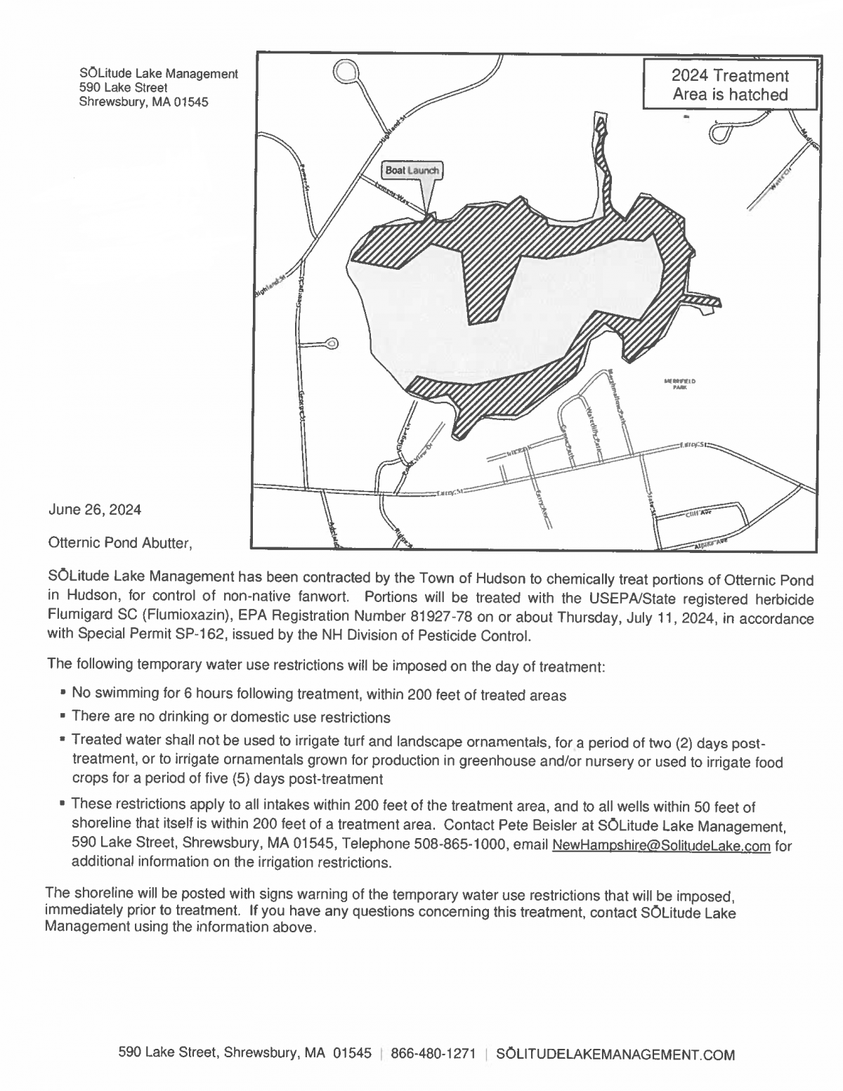 otternic pond treatment flyer