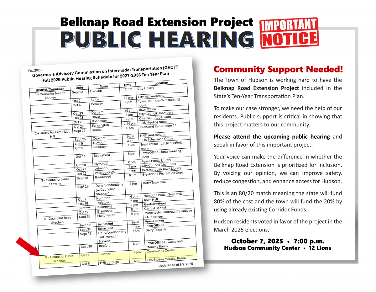 Belknap Road Project Public Hearing