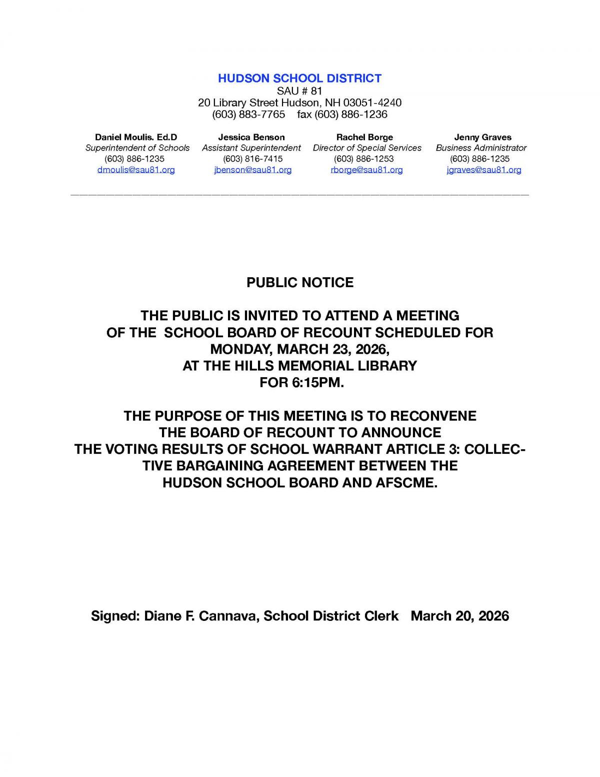 School Board Recount