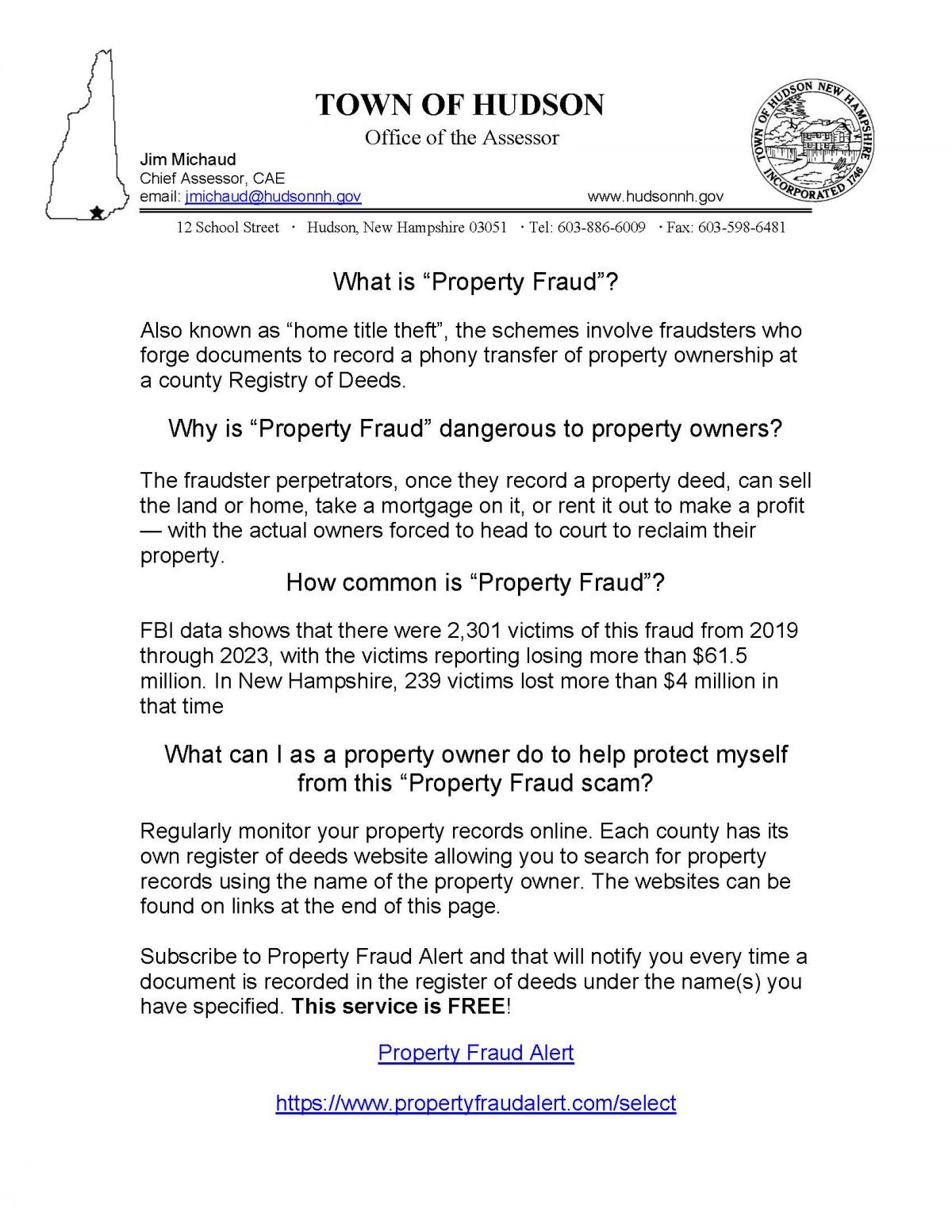Property Fraud Alert