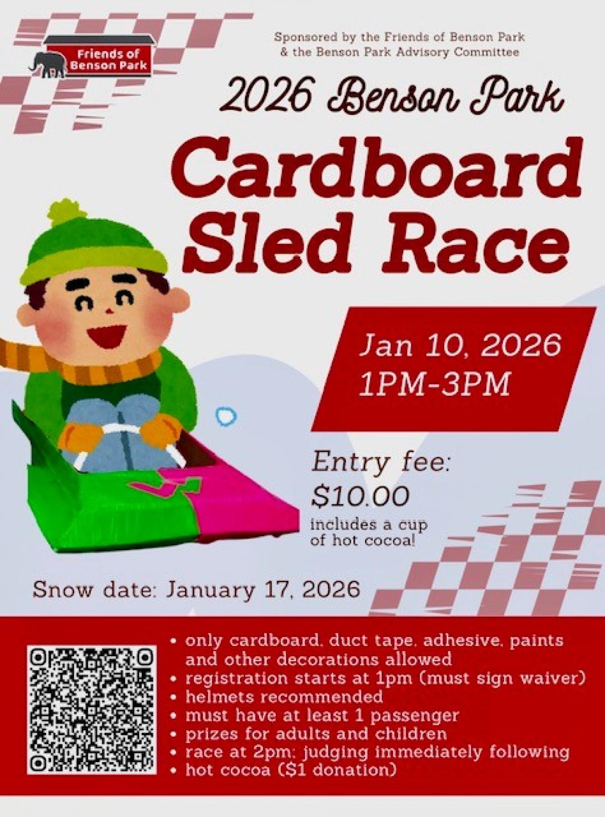 cardboard sled race
