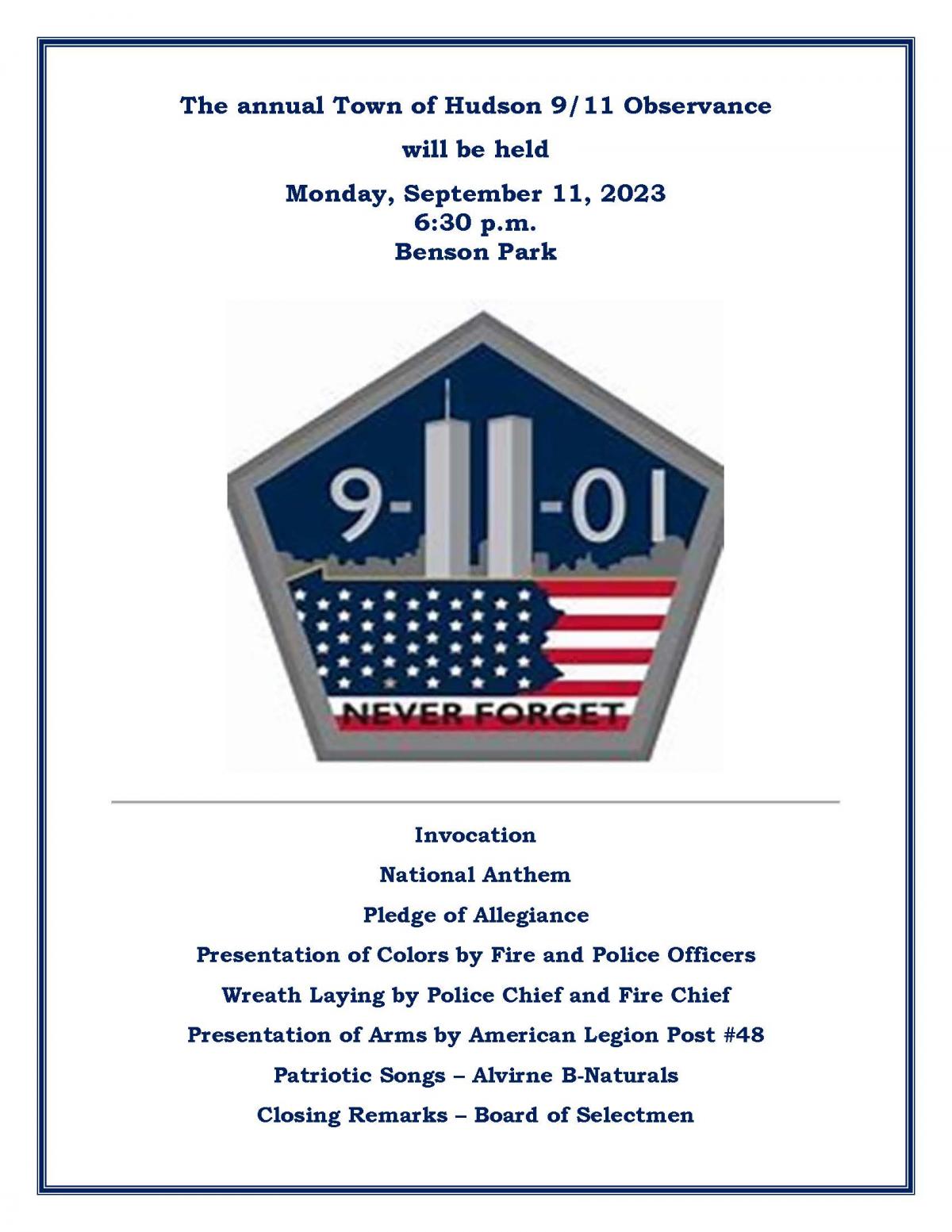 Hudson 9/11 Observance