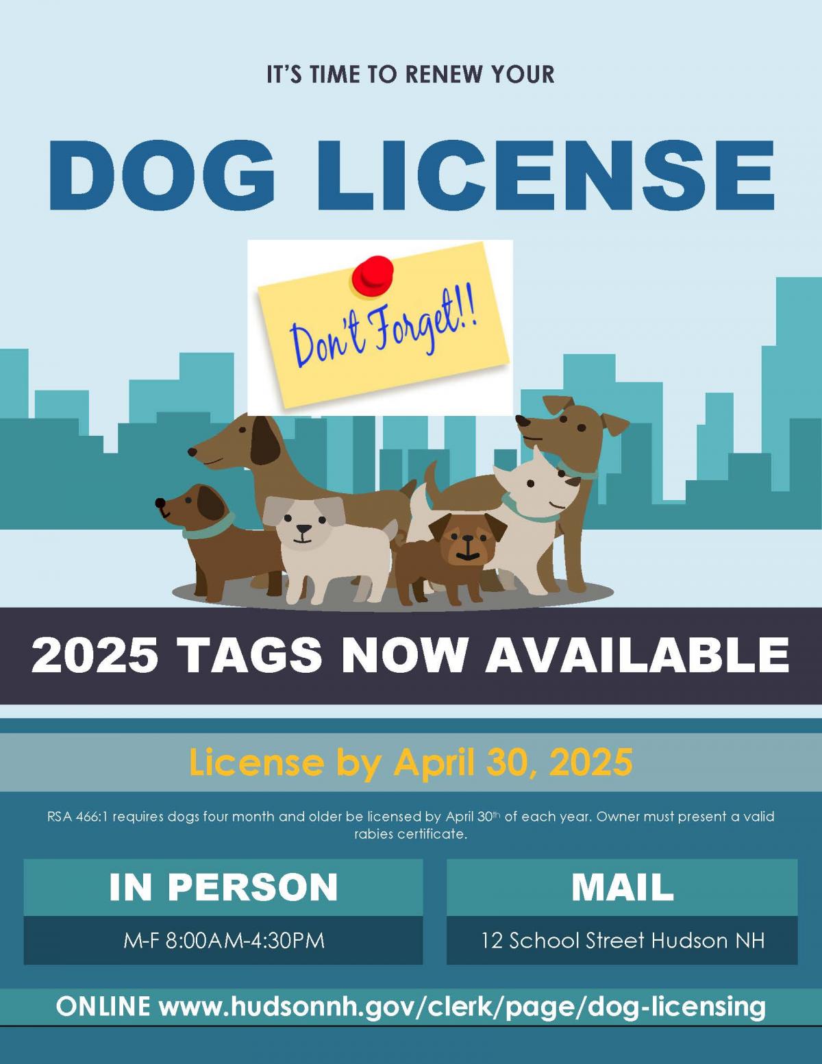 Reminder to Register Your Dog
